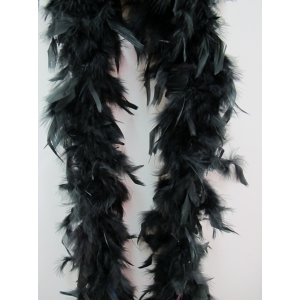 Black Feather Boa - Costume Accessories